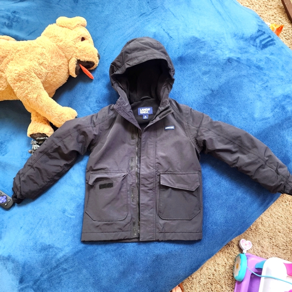 Lands End Sz 5/6 waterproof black winter coat